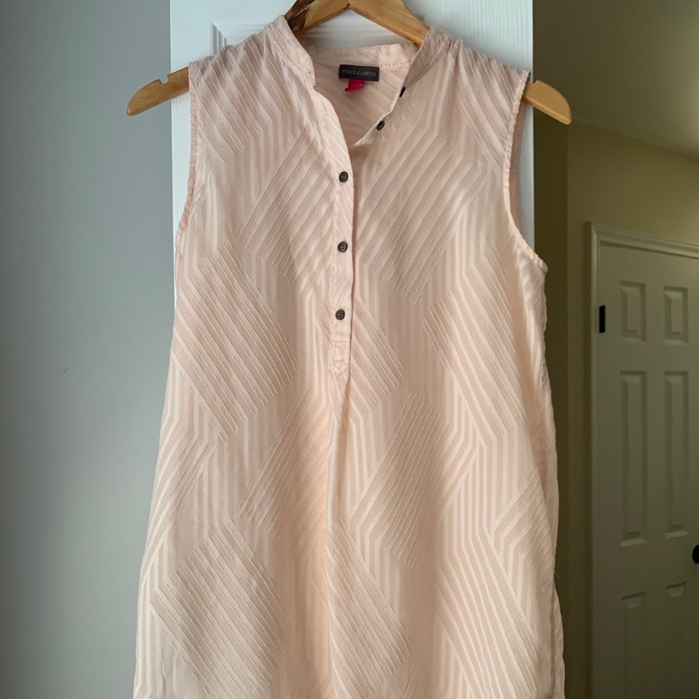 Vince Camuto High Low Top Shell Tank Pink Blush